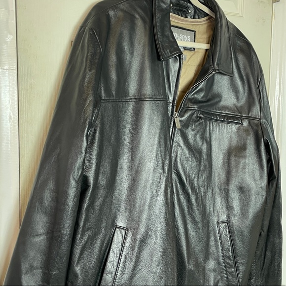 Wilsons Leather Thinsulate lining leather jacket vest 2in1 black mens 2XLT - Picture 5 of 16